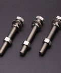 Three stainless steel hex bolts with nuts and washers (1/2-13 x 6, full-thread)