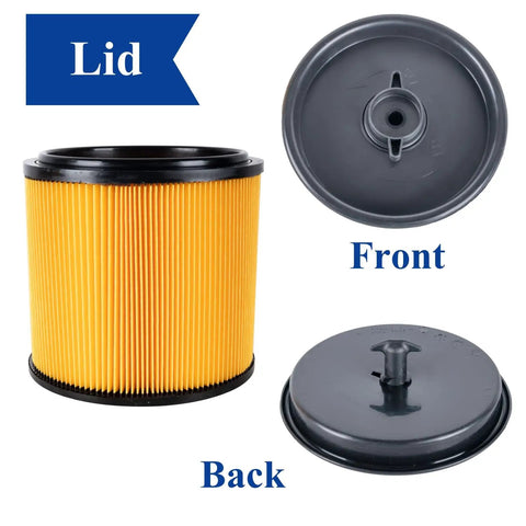Two Pack Standard Cartridge Filter And Retainer Kit For 5 To 20 Gallon Wet Dry Vacuums Compatible With Vacmaster VCFS And Hart Shop Vacs
