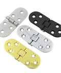180 Degree Flush Cabinet Hinges for doors and cupboards, semicircle zinc alloy, in silver, black, chrome, and gold finishes