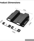 Push To Open Magnetic Door Latch For Glass Cabinets And Double Doors, Zinc Alloy Chrome Finish, dimensions and size details