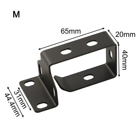 Corral Your Cable Chaos With This Beefy Steel Cable Management Basket Rack Mount Tray For Under Desk Server Cabinets Black 1 Pack showing black metal bracket with dimensions.