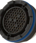 Close-up of 2.2 GPM Faucet Aerator For Talbot Pillar Waterfall And Victorian Single Handle Kitchen Faucets Replacement, black finish