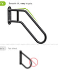 Heavy Duty Non Slip Outdoor Stair Hand Rail For 1 To 3 Steps Wall Mounted Grab Bar U Shape Safety Handle, smooth tilt comparison