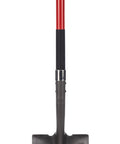 Beefy 58 Inch Long Handle Round Point Garden Shovel With Steel Shaft Hardened Powder Coated Steel Head Textured Grips Red