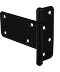 5 Inch T Strap Heavy Duty Gate Hinges 260 Lb Capacity 4 Pack Black Wrought Iron Screws Included For Barn Doors, close-up view