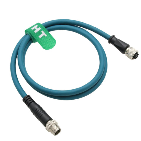 M12 8 Pin X Coded Ethernet Extension Cable Adapter For Vision Sensors And Barcode Readers Male To 8 Pole Female 2M Length