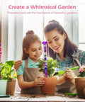 Mother and daughter gardening with All In One 304 Stainless Steel Threaded Rods And Studs Kit as decorative stakes