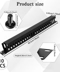 10 Pack 19 Inch Cable Management Panels With Covers And Screws For 1U 24 Slot Rack Mounts Horizontal Server Cable Duct Organizer