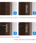 Steps to install Lyot Sliding Door Keeper And Lock Set For Glass Doors 2.4X0.65 Inch Sliding Patio Door Latch Hardware