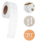 5 Rolls Jewelry Price Tag Stickers Roll Self Adhesive Kraft Labels for Quick Easy Labeling and Secure Display in Jewelry Shops and Pro Showcases for Retail Displays and Earring and Ring Labeling Solutions, white kraft roll