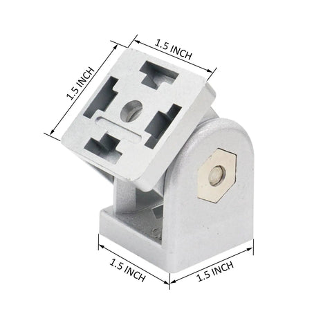 Two Pack 15 Series Aluminum Extrusion Profile Flexible Pivot Joint Connectors With Handles For 15x15 Rails, Aluminum Rail End Taps Included, Easy Assembly, Durable Aluminum Build, Perfect For Custom CNC Frames And DIY Projects. 1.5 inch pivot connector