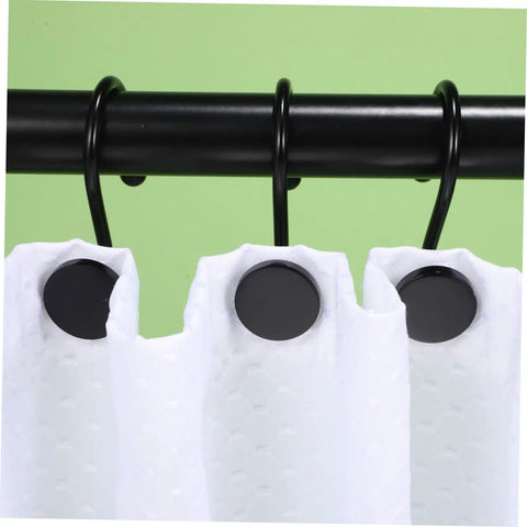Heavy Duty Metal Shower Curtain Hooks Set 12 Pack Rust Resistant Glide Rings For Standard Curtains No Fuss Install