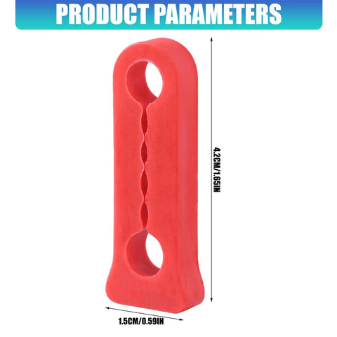 Heavy Duty Car Door Damper Buffer Sound Deadener Seal, red rubber pad, 4.2x1.5cm size, for noise reduction in car doors.