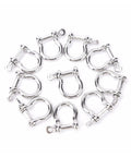 Stainless Steel D Shackle Screw Pin 10 Pcs Lot Heavy Duty Shackles For Paracord Outdoor Camping Survival Rope