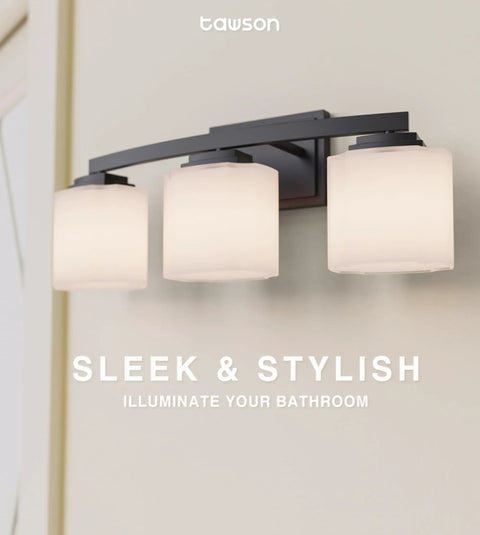 Industrial Dope 3 Light Vanity Wall Sconce With Etched Glass Shade In Dark Bronze Finish Modern Bathroom Lighting For Vanity Hallway Or Kitchen Up Or Down Mount 110 To 120V