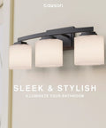 4 Light Vanity Light With Etched Glass Shade In Dark Bronze Finish, Dope Industrial Wall Sconce For Bathroom, Hallway, Kitchen Or Laundry Room, Up Or Downlight Mount, 110 To 120V Modern Accent Lighting.