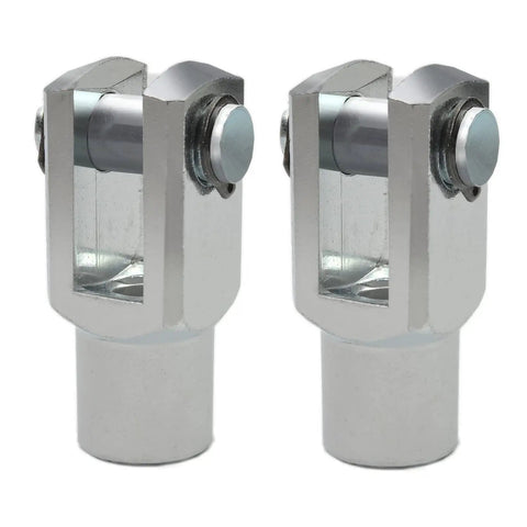 Air Cylinder Rod Clevis End Y Connector 62mm Length M12x1.25 Female Thread Two Pack Iron Silver Clevis Joint For Pneumatic Systems 40mm Bore 12mm Inner Distance Easy Install Heavy Duty Build, two silver clevis joints