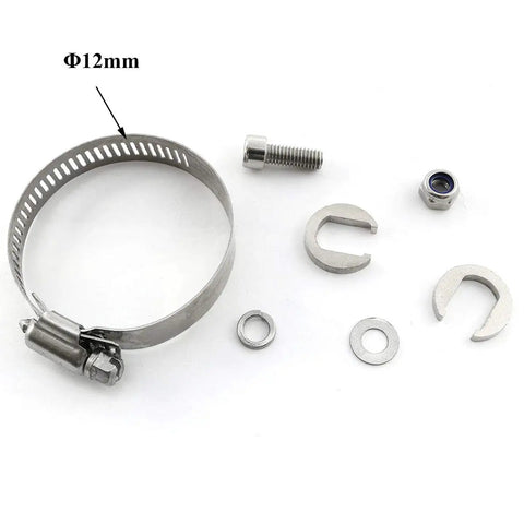 Universal Steel Torque Arm For E Bike Hub Motors And Mid Drive Front Or Rear Install Heavy Duty Electric Bicycle Accessory Kit With Hub Mount Clamp Ready To Install, Φ12mm clamp set