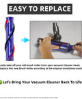 Replacement Brush Roller For Dyson V6 Vacuum Cleaner Head 966084-01 installation process shown in two steps.
