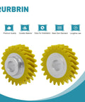 4 Pack Mixer Worm Gear And Carbon Brush Replacement Kit for stand mixers, yellow worm gears front view