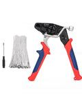 One-Handed Stainless Zip Tie Gun Kit With 100 11.8 Inch Metal Cable Ties And Release Tool WCT-319 for bundling