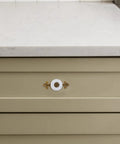 Dope Vintage Ceramic Cabinet Knobs With Antique Zinc Back Plate Retro Drawer Pulls for kitchen cabinets installed on drawer