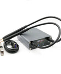 Portable Handheld Spot Welder Micro Cordless On The Go With Rechargeable Battery and cables shown