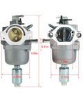 Carburetor Replacement For Riding Mowers And Lawn Tractors Fits 108 102 105 115 D105 D110 L105 L107 L108 LA105 LA115 LA125 X120 X145 Engines 17.5HP 19.5HP 21HP DIY Friendly Tune Up Kit, front and side view.