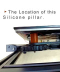 Upgrade Your Rig With Built Tough Silicone Bed Mounts And Heavy Duty Leveling Springs That Deliver Flawless Prints Every Single Time For Ender 3 Max Cr10 Sv01 Sv02 Fdm Printer Accessories, showing silicone pillar location.
