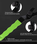 Tough As Nails Adjustable Pin Wrench For Angle Grinder Lock Nuts, thickened steel, rubber handle, 7 1/4in long, ergonomic design.