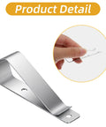 Universal Stainless Steel Garage Door Opener Clip And Sun Visor Clip Replacement For Remote Openers Emergency Release Reinforcement To Stop Fishing Attacks Easy Install Home Security Upgrade Visor Accessories shown in close-up.