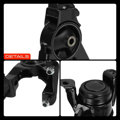 Premium Heavy Duty Engine Motor Mount Kit For Scion Tc 2005 2010 2.4L Automatic, close-up detail of robust black rubber mount.