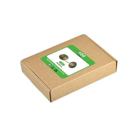 Hella Durable Upholstery Tacks Nail Pins 100 Piece Pack 16Mm Head 20Mm Shank Carbon Steel box with 100 tacks visible.