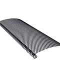 EZ Lock Small Hole Gutter Guard For 6 Inch Gutters, Powder Coated Steel Debris Shield, side view, black, rust resistant