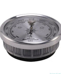 High Precision Indoor Barometer For Home Weather Tracking And Fishing Prep Easy Read Dial Gauge For Air Pressure Reliable Rain Or Shine Alerts Accurate Indoor Weather Monitor In Sleek Silver Finish front view