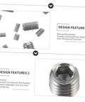 Pro Grade 300Pcs Stainless Steel Hexagon Socket Screw Assortment Kit With Allen Key And Machine Screws For Drywall Home Repairs Anti Rust Fasteners Suitable For Multiple DIY Tasks And Heavy Duty Work Around House, stainless steel set screws close-up