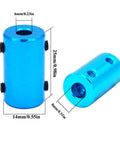 Six Pack 6mm To 8mm Aluminum Shaft Coupler Rigid Coupling Motor Joint Connector For Cars Boats Planes And 3D Printers DIY Projects High Precision Lightweight CNC Ready blue 14x25mm coupler