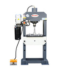 Front view of 25-Ton H-Frame Hydraulic Shop Press Workhorse With Foot Pedal And Pressure Gauge, Electric Hydraulic Press For Metal Forming