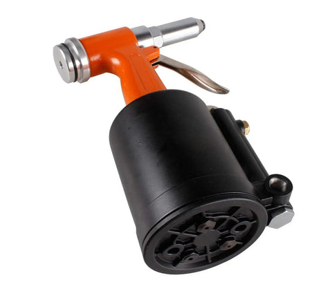 Votoer Air Rivet Gun Hydraulic Pneumatic Riveter Tool Set With One Hand Operation Lightweight Aviation Aluminum Body side view