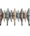 Hella Sturdy Wall Mounted Coat Rack With Reinforced Hooks For Clothes Hats And Robes designed with leaf shapes and multiple hooks.