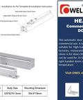 Beefed Up Commercial Automatic Door Closer With Cast Aluminum Body And Steel Arm, UL Listed, ANSI Certified, shown in specs.