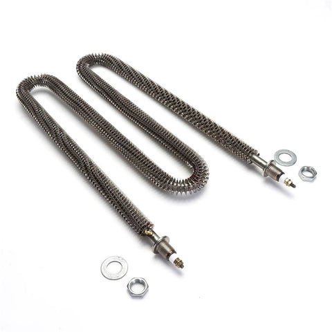 Top Shelf W Type Finned Electric Heating Element For Air With Rock Solid Stainless Steel Tubular Build Heats Up Blazingly Fast And Dishes Out Even Warmth For Home Or Jobsite Projects 220V 3000W finned coil with metal connectors.