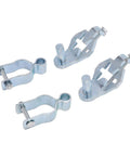 Two Pack T Post Gate Hinge Kit Galvanized Iron Hinge Pins For Chain Link Fence Gates with One and Three Eighths Inch Hinged Eyes