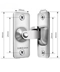 Heavy Duty Toggle Latch Bolt for 90 Degree Steel Cabinet Fastener with dimensions and steel finish.