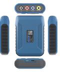FNIRSI SG003A Signal Generator With RealTime Curve, 0 to24mA Voltage And Current Analog Simulator, Programmable Function Tester for Electronics and Industrial Gear, blue casing with ports.