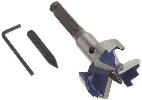 Self Feed Drill Bit 2 Inch With 3 Cutting Edges For Quick Clean Holes Hardened For Tough Materials Replaceable Screw Point Pulls Drill