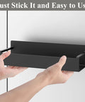 Person installing Magnetic Cup Holder For Refrigerator No Assembly Required 4 Pack Black Keeps Stanley And Other Tumblers Locked In Place