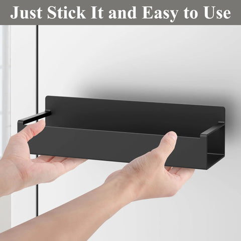 Person installing Magnetic Cup Holder For Refrigerator No Assembly Required 4 Pack Black Keeps Stanley And Other Tumblers Locked In Place