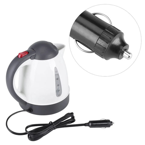 1000ML 12V Portable Car Kettle And Electric Water Heater With Cigarette Lighter Plug for quick brewing in a vehicle.