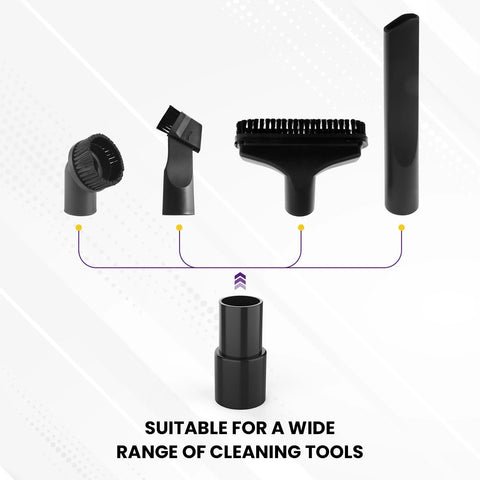SATUY 2-pack vacuum hose adapters for converting 1-3/8 in OD to 1-1/4 in ID, black plastic connector set